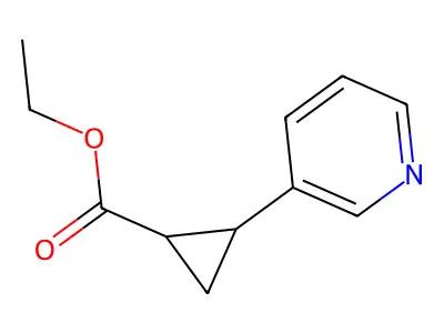 Ethyl 2-(pyridin-3-yl)cyclopropanecarboxylate structure
