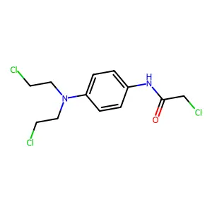 N-{4-[Bis(2-chloroethyl)amino]phenyl}-2-chloroacetamide structure