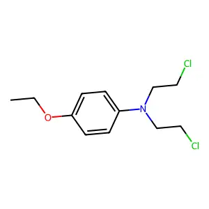 p-Phenetidine, N,N-bis(2-chloroethyl)- structure
