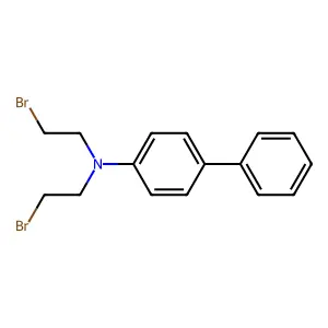 N,N-Bis(2-bromoethyl)[1,1'-biphenyl]-4-amine structure