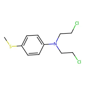Benzenamine, N,N-bis(2-chloroethyl)-4-(methylthio)- structure