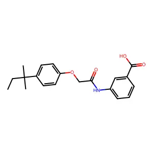 3-({[4-(2-Methylbutan-2-yl)phenoxy]acetyl}amino)benzoic acid structure