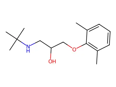 1-(Tert-butylamino)-3-(2,6-dimethylphenoxy)propan-2-ol structure