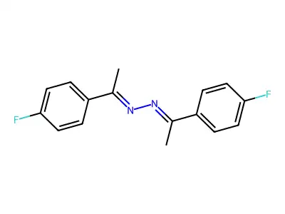 Ethanone,1-(4-fluorophenyl)-, 2-[1-(4-fluorophenyl)ethylidene]hydrazone structure