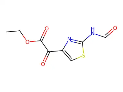 Ethyl 2-(formylamino)-alpha-oxo-4-thiazoleacetate structure
