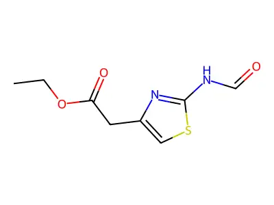 Ethyl 2-formamidothiazol-4-acetate structure