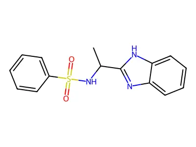 N-[1-(1H-benzimidazol-2-yl)ethyl]benzenesulfonamide structure