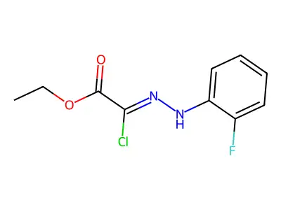 Ethyl chloro[2-(2-fluorophenyl)hydrazinylidene]acetate structure