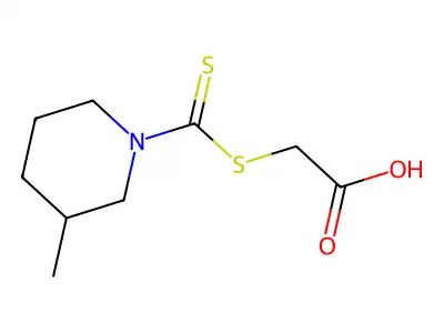 2-(3-Methylpiperidine-1-carbothioylsulfanyl)acetic acid structure