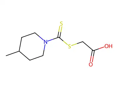 2-(4-methylpiperidine-1-carbothioyl)sulfanylacetic Acid structure