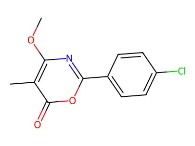 2-(4-Chlorophenyl)-4-methoxy-5-methyl-1,3-oxazin-6-one structure