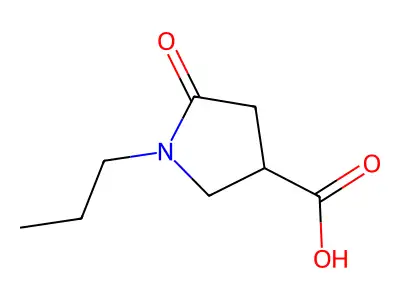 5-Oxo-1-propylpyrrolidine-3-carboxylic acid structure