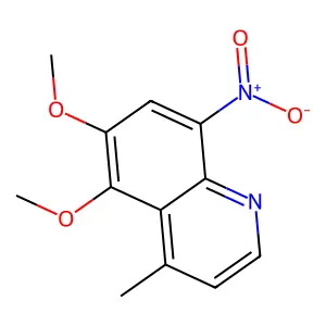 4-Methyl-5,6-dimethoxy-8-nitroquinoline structure