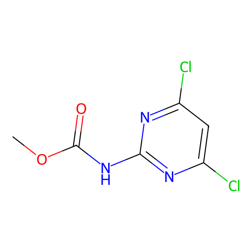 methyl N-(4,6-dichloropyrimidin-2-yl)carbamate structure