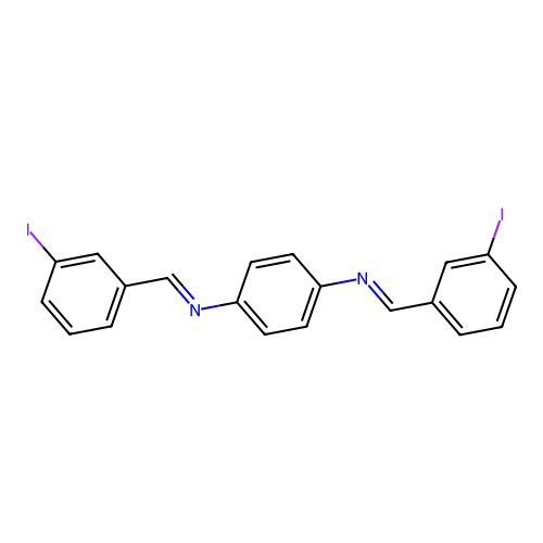 N~1~,N~4~-bis(3-iodobenzylidene)-1,4-benzenediamine structure
