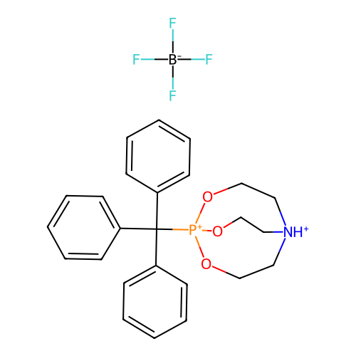 Ethanol, 2,2',2''-nitrilotri-, cyclic ester with triphenylmethyl phosphite, tetrafluoroborate (1-) structure