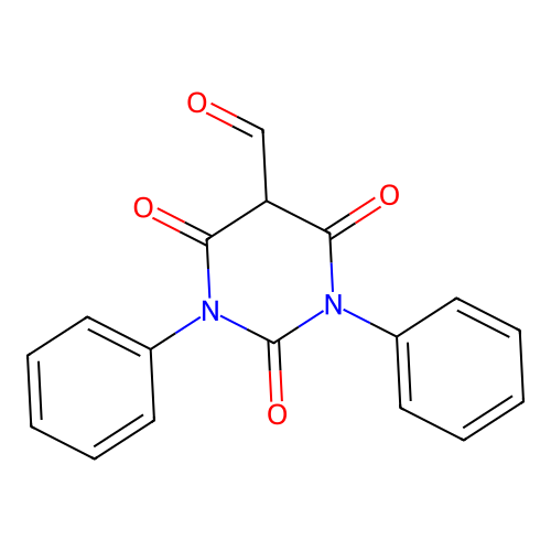 2,4,6-Trioxo-1,3-diphenyl-1,3-diazinane-5-carbaldehyde structure