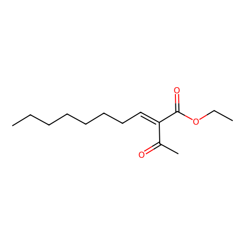ethyl (E)-2-acetyldec-2-enoate structure