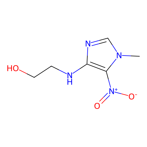 2-(1-Methyl-5-nitro-1H-imidazol-4-ylamino)-ethanol structure
