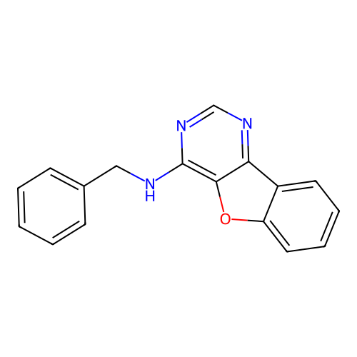 N-benzyl[1]benzofuro[3,2-d]pyrimidin-4-amine structure