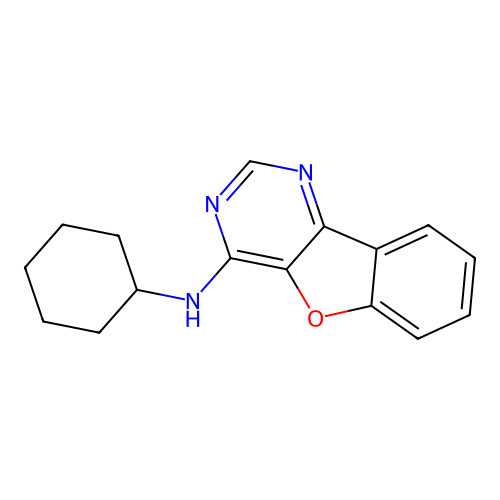 N-cyclohexyl[1]benzofuro[3,2-d]pyrimidin-4-amine structure