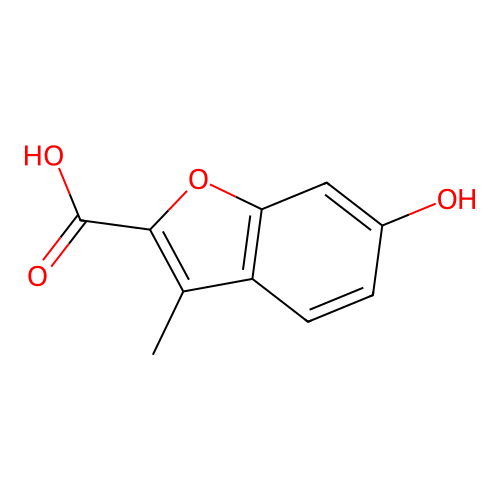 6-Hydroxy-3-methyl-benzofuran-2-carboxylic acid structure