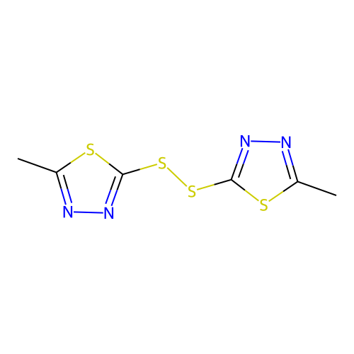 2-Methyl-5-[(5-methyl-1,3,4-thiadiazol-2-yl)disulfanyl]-1,3,4-thiadiazole structure