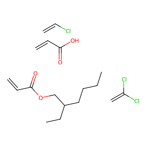 Chloroethene;1,1-dichloroethene;2-ethylhexyl prop-2-enoate;prop-2-enoic acid structure