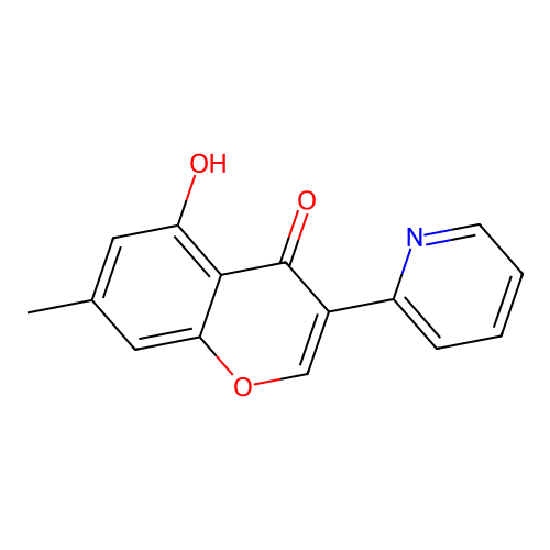 5-Hydroxy-7-methyl-3-(pyridin-2-yl)-4H-chromen-4-one structure
