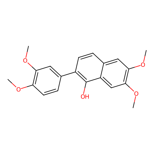 2-(3,4-Dimethoxyphenyl)-6,7-dimethoxynaphthol structure