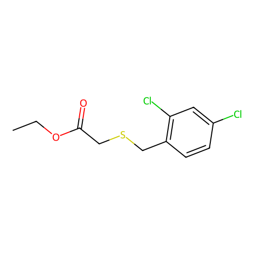 Ethyl 2-[(2,4-dichlorophenyl)methylsulfanyl]acetate structure