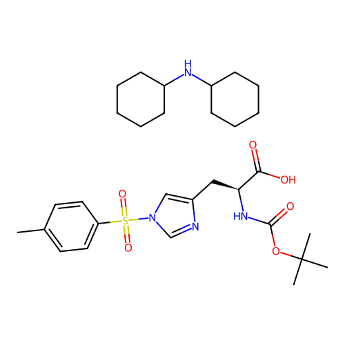 Boc-His(Tos)-OH.DCHA structure
