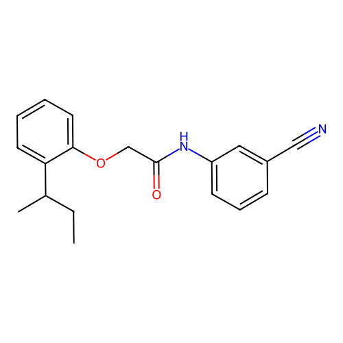 2-(2-butan-2-ylphenoxy)-N-(3-cyanophenyl)acetamide structure