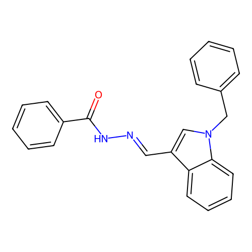 N'-[(E)-(1-benzyl-1H-indol-3-yl)methylidene]benzohydrazide structure