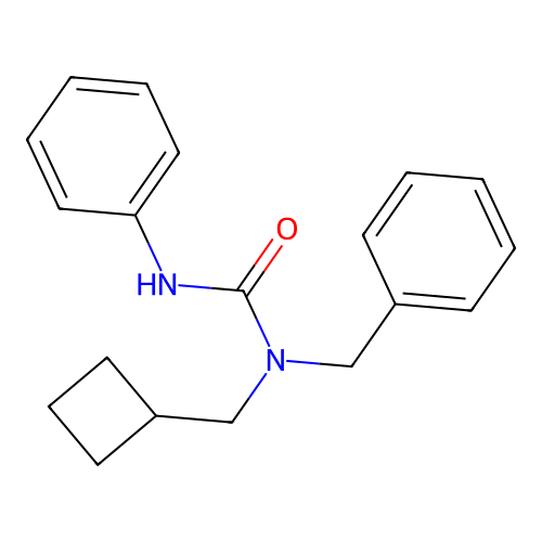 1-Benzyl-1-(cyclobutylmethyl)-3-phenylurea structure