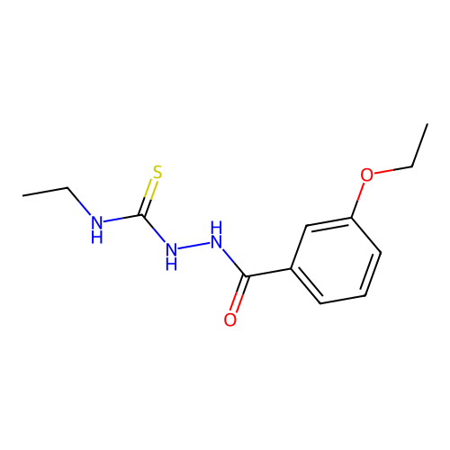2-(3-ethoxybenzoyl)-N-ethylhydrazinecarbothioamide structure