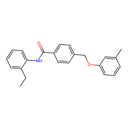 N-(2-ethylphenyl)-4-[(3-methylphenoxy)methyl]benzamide structure