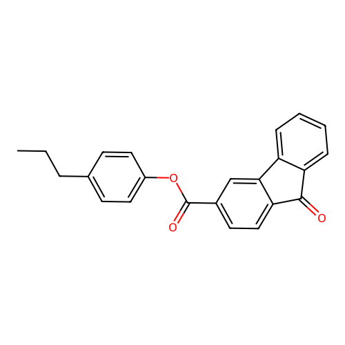 4-propylphenyl 9-oxo-9H-fluorene-3-carboxylate structure