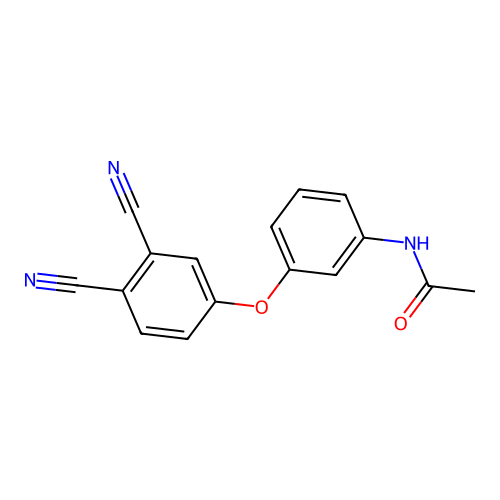 N-[3-(3,4-dicyanophenoxy)phenyl]acetamide structure