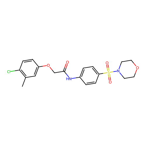 2-(4-chloro-3-methylphenoxy)-N-[4-(4-morpholinylsulfonyl)phenyl]acetamide structure