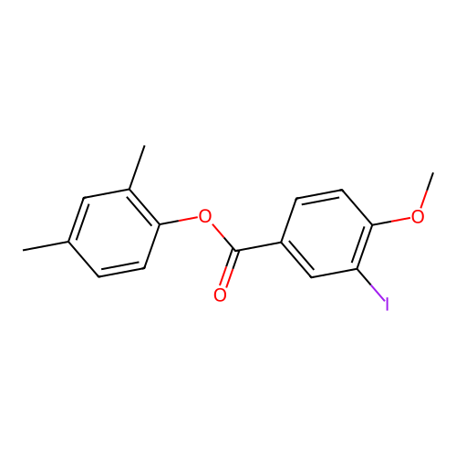 (2,4-Dimethylphenyl) 3-iodo-4-methoxybenzoate structure