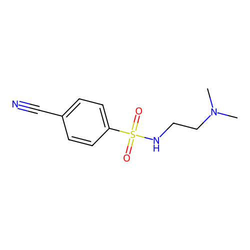 4-cyano-N-[2-(dimethylamino)ethyl]benzenesulfonamide structure