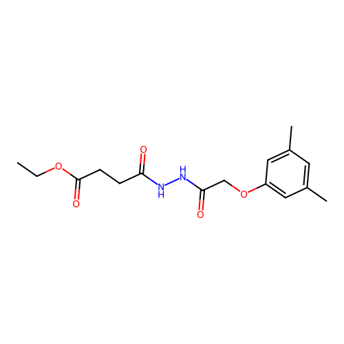 Ethyl 4-{2-[(3,5-dimethylphenoxy)acetyl]hydrazinyl}-4-oxobutanoate structure