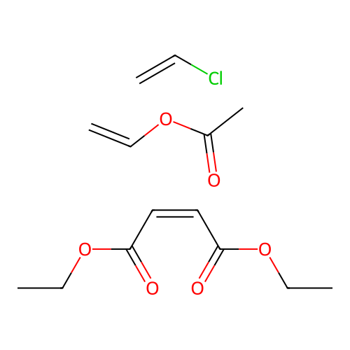 chloroethene;diethyl (Z)-but-2-enedioate;ethenyl acetate structure