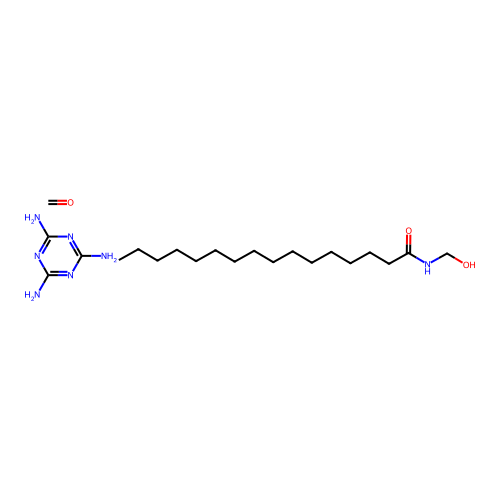 formaldehyde;N-(hydroxymethyl)hexadecanamide;1,3,5-triazine-2,4,6-triamine structure