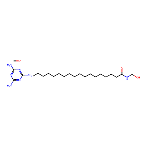 formaldehyde;N-(hydroxymethyl)octadecanamide;1,3,5-triazine-2,4,6-triamine structure