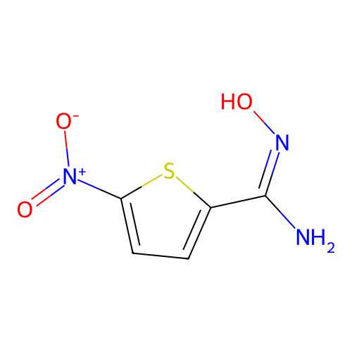N'-hydroxy-5-nitrothiophene-2-carboximidamide structure