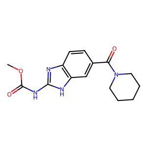 Carbamic acid, (5-(1-piperidinylcarbonyl)-1H-benzimidazol-2-yl)-, methyl ester structure