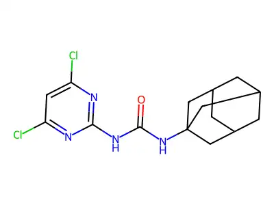 N-Adamantan-1-yl-N'-(4,6-dichloropyrimidin-2-yl)urea structure