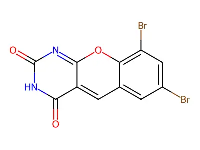 7,9-Dibromochromeno[2,3-d]pyrimidine-2,4-dione structure